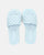 VIOLA - chausson à plateforme avec éco-cuir tressé bleu