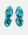 HEATHER - sandales plateforme en glassy bleu à talon haut