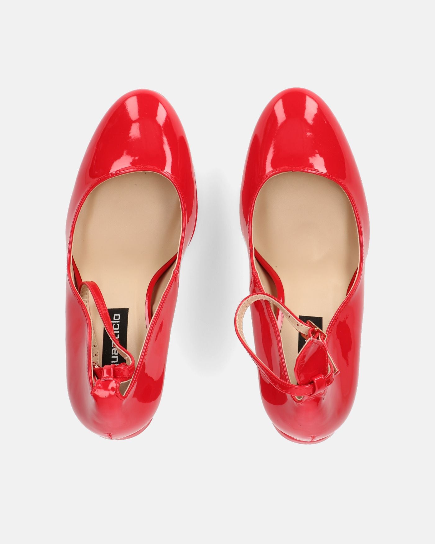 SOLEIL - chaussures à talons en rouge glassy