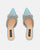 TABBY - escarpins bleu à paillettes avec noeud en pierres précieuses