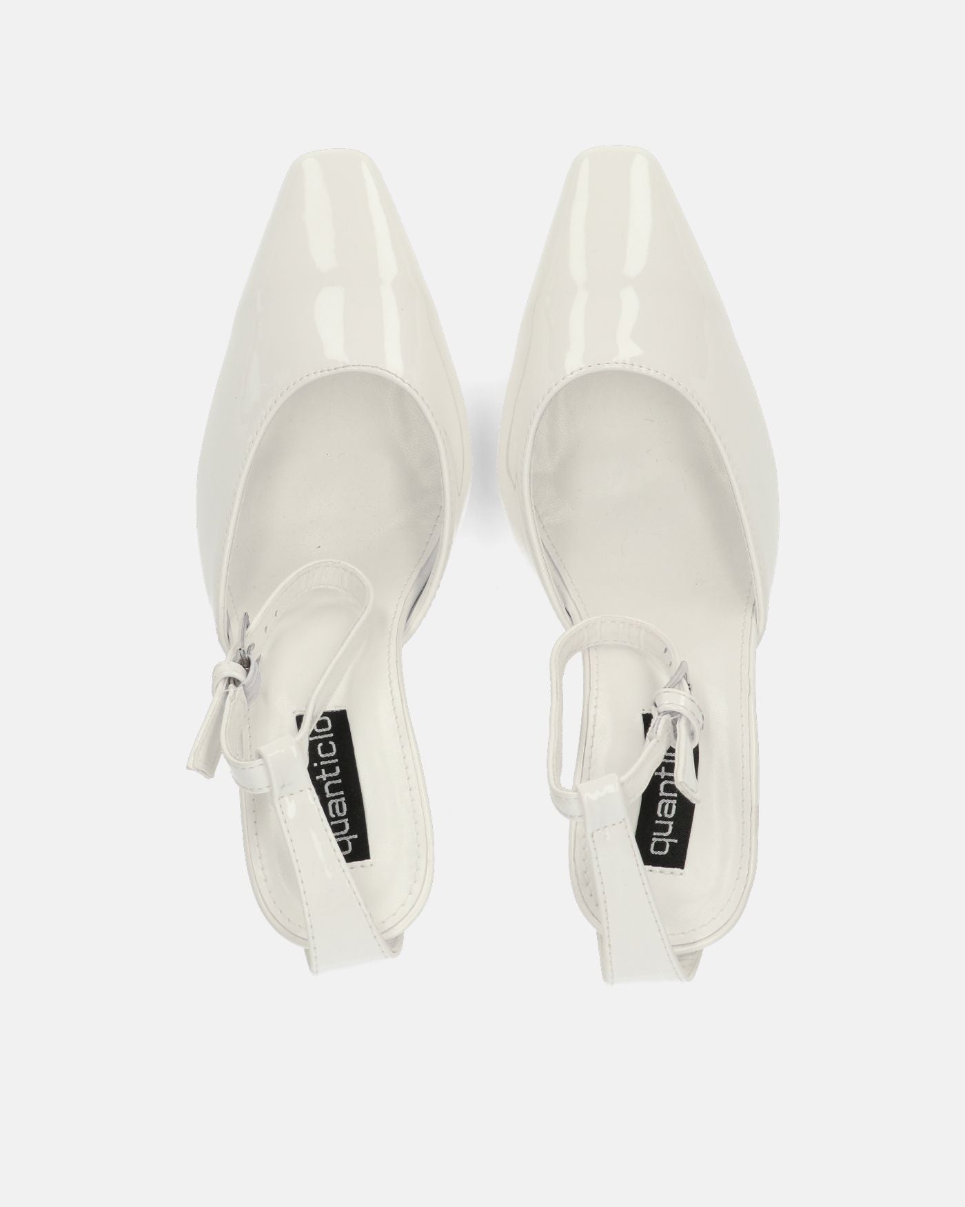 LUDWIKA - chaussures à talon et bride en glassy blanc
