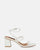 TIARA - sandales blancs en éco-cuir à lacets