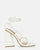 NURAY - sandales à talons hauts en éco-cuir blanc avec lacets