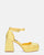 VIDA - chaussures à talon carré en lycra jaune