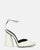 MAYBELLE - sandales glassy blanc à talon cylindrique