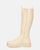 ARIANNA - bottes hautes beiges avec élastique et zip