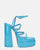 TEXA - sandales à bride et talon haut bleu clair