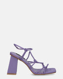 ZAHINA - sandales violeta en simili cuir à talon carré