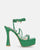 DELILA - sandales verts à talon haut et plateforme
