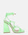 NURAY - sandales à talons hauts en éco-cuir vert avec lacets