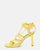 SAMOA - sandales jaune en lycra à talon haut et lacets