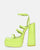 TEXA - sandales à bride et talon haut en vert claire