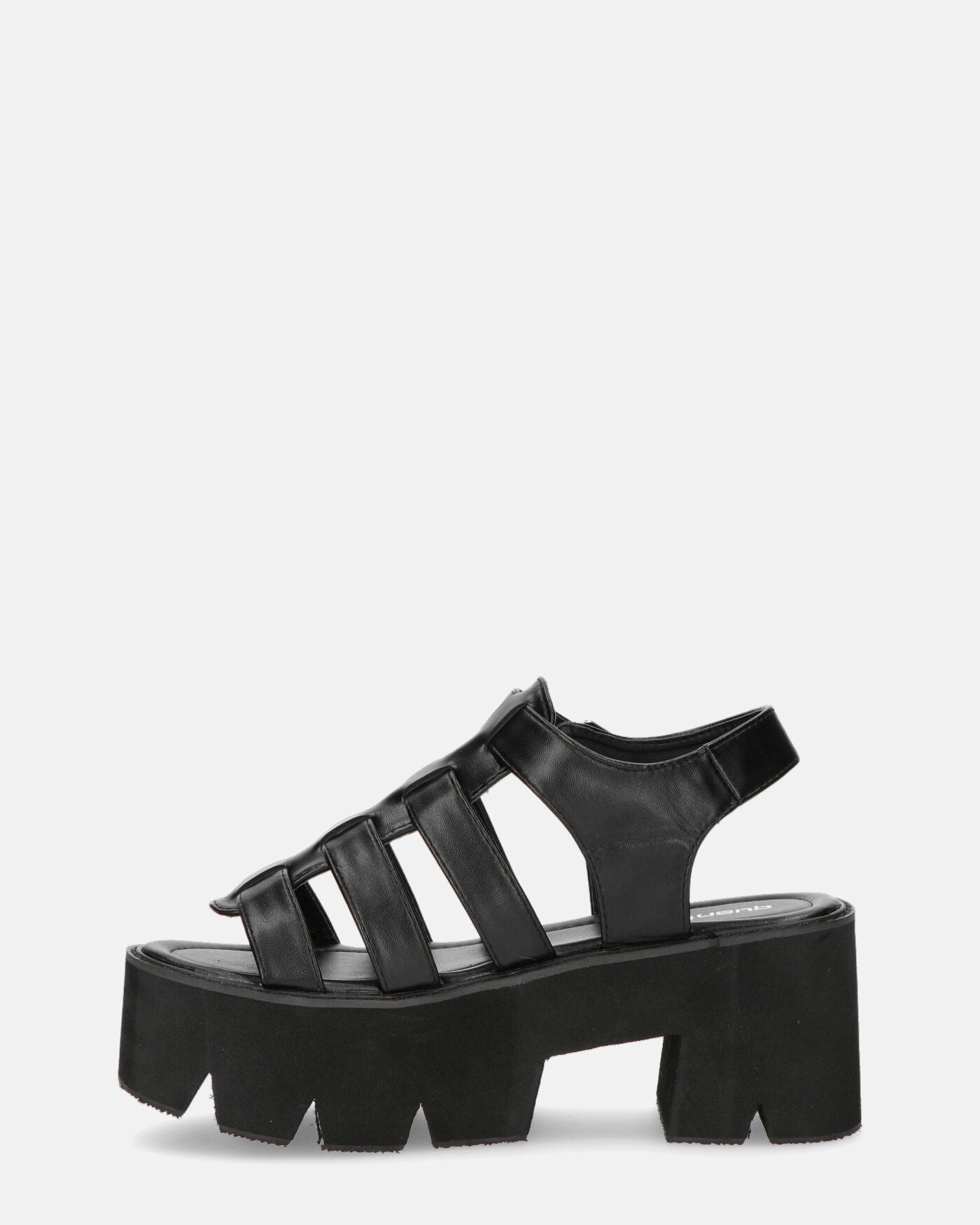 SHERLIE - sandales compensées à plateforme en noir