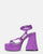 LORINA - sandales en lycra violet avec talon et plateforme