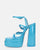 TEXA - sandales à bride et talon haut bleu clair
