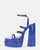 TEXA - sandales à bride et talon haut bleu roi