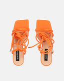 MARISOL - sandales à talons orange à lacets