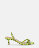 ANNEL - talon aiguille en python jaune