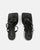 GILDA - sandales à talons en éco-cuir noir avec lacets