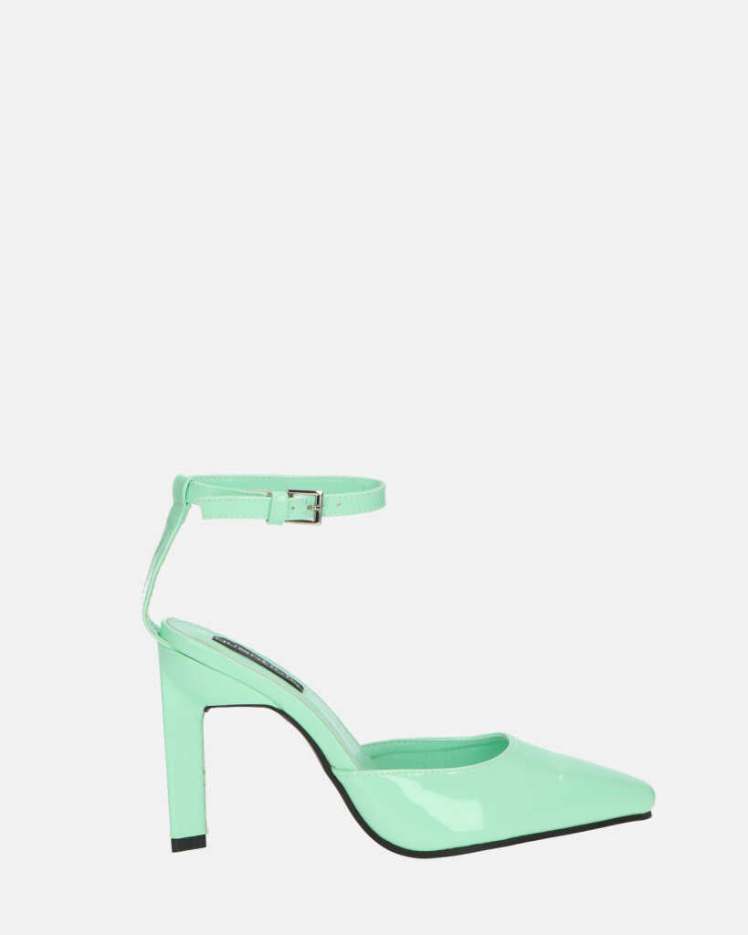 LUDWIKA - chaussures à talon et bride en glassy vert
