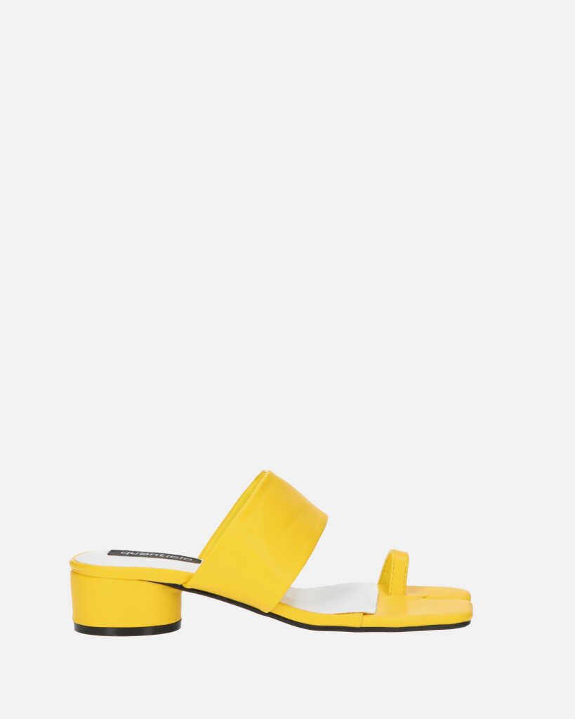 PIERA - sandale à talon bas en jaune