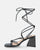 MELISA - sandales à lacets en éco-cuir noir